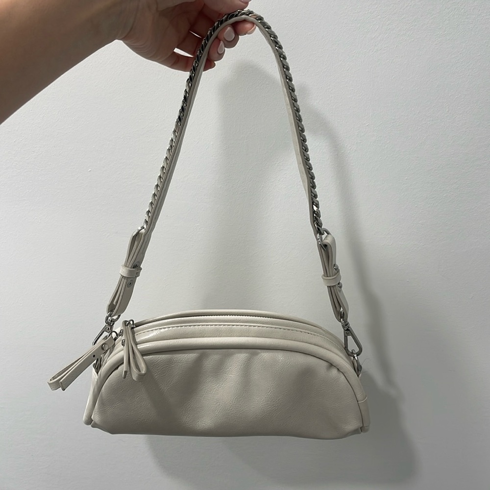 Silver chain purse